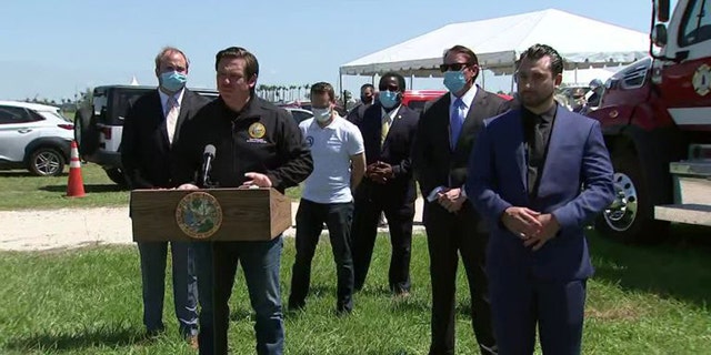 Florida Gov. Ron DeSantis said the state needs to rethink how to provide shelter for evacuees without spreading coronavirus.