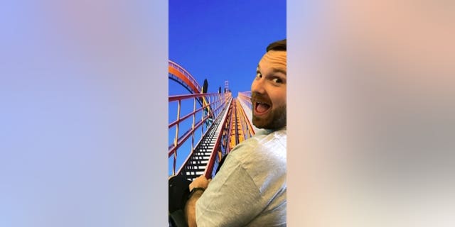 One of the activities Jen set up for husband Chris was a virtual roller coaster ride.