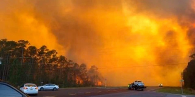 Around 500 people were ordered to evacuate from a wildfire in Walton County, Fla. on Wednesday.