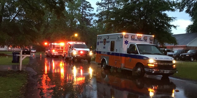 Two homes in Florence, South Carolina, caught fire after lightning strikes on Tuesday during severe thunderstorms.