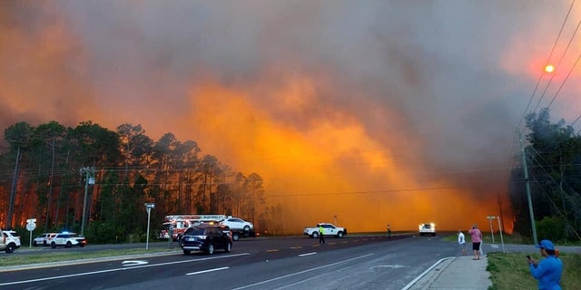 Around 500 people were ordered to evacuate from a wildfire in Walton County, Fla. on Wednesday.