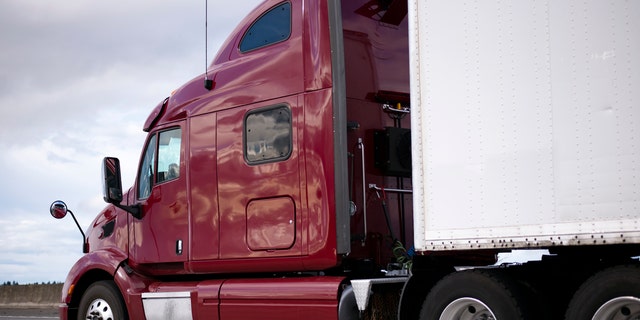 The truck driver reportedly noticed the tank losing fluids and calls California Highway Patrol.