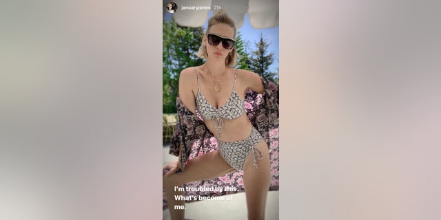 January Jones put her body on full display in a swimsuit pic posted to Instagram.