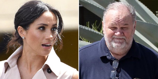 The Duchess of Sussex (R) is suing a British newspaper for publishing a letter she wrote to her father, Thomas Markle (L).
