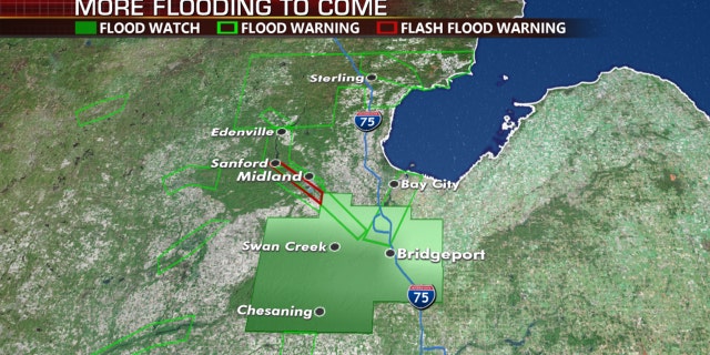 Flash flood emergencies continue Wednesday in Michigan due to flooding after two dams burst.