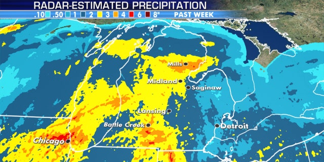 Heavy rain in recent days caused rivers and lakes to swell. Two dam breaches on Tuesday sent water downriver, flooding communities in central Michigan.