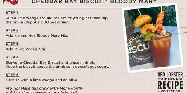 The chain has released its own recipe for a Cheddar Bay Biscuit Bloody Mary.