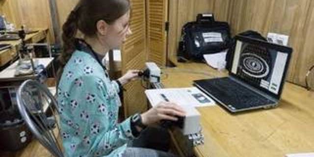 Crewmember conducting robotic operations. (Credit: NASA and the Institute for Biomedical Problems)