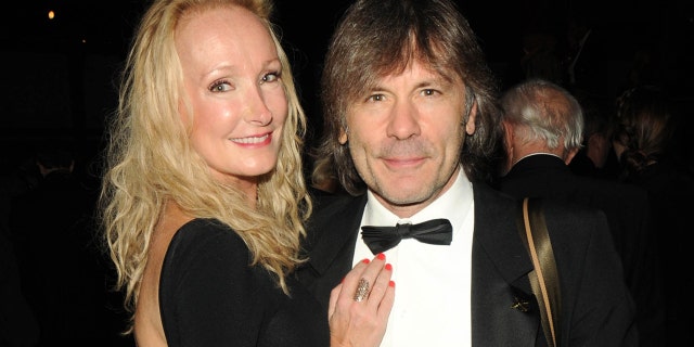 LONDON, ENGLAND - OCTOBER 17: Bruce Dickinson (L) and Paddy Bowden arrive at the Shakespeare's Globe Gala Dinner hosted by Zoe Wanamaker on October 17, 2013 in London, England. (Photo by David M. Benett/Getty Images)