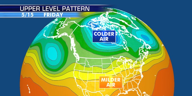 The polar vortex will retreat from the East Coast by the end of the week, settling back across Canada and Alaska.