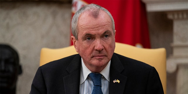Gov. Phil Murphy, D-N.J., listens to President Trump during a meeting at the White House, April 30, 2020, in Washington. (Associated Press)