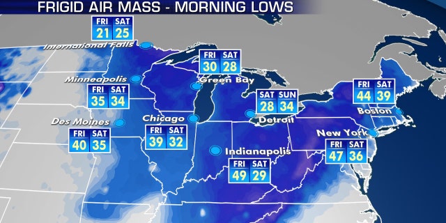 Bitter cold temperatures are forecast for Mother's Day weekend.