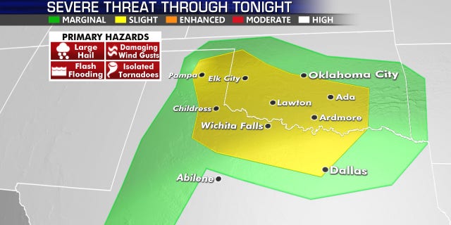 The threat for severe weather on May 7, 2020.