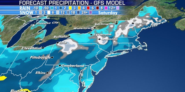 Several rounds of snow are forecast to impact the Northeast through Mother's Day Weekend.