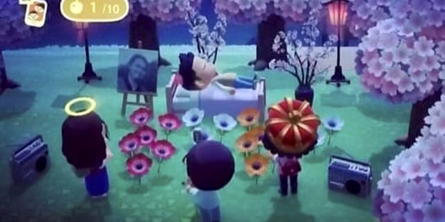 The Animal Crossing Memorial to Branden Perez. (Credit: SWNS)
