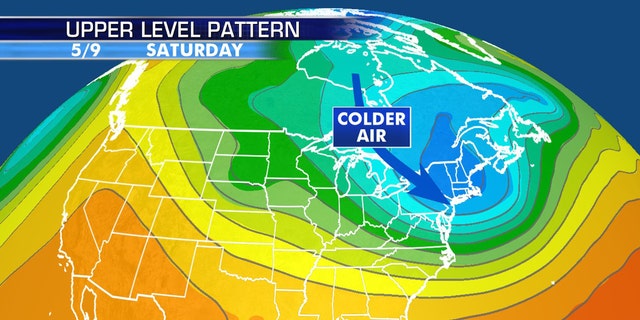 An Arctic blast is forecast to impact the Northeast for Mother's Day Weekend.