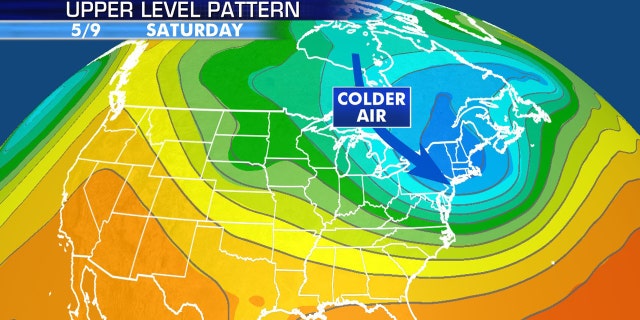 An Arctic blast is forecast to impact the Northeast for Mother's Day Weekend.