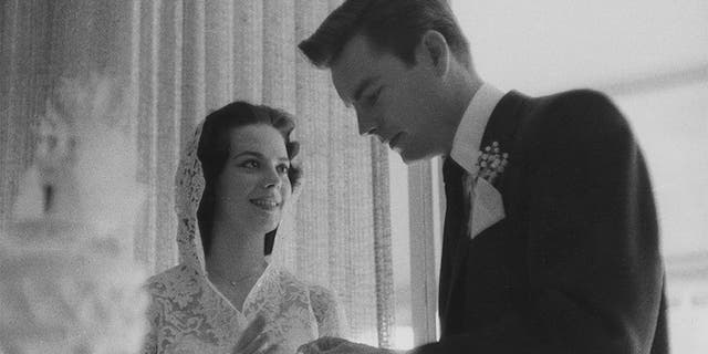 Natalie Wood and Robert Wagner's first wedding, circa 1957.