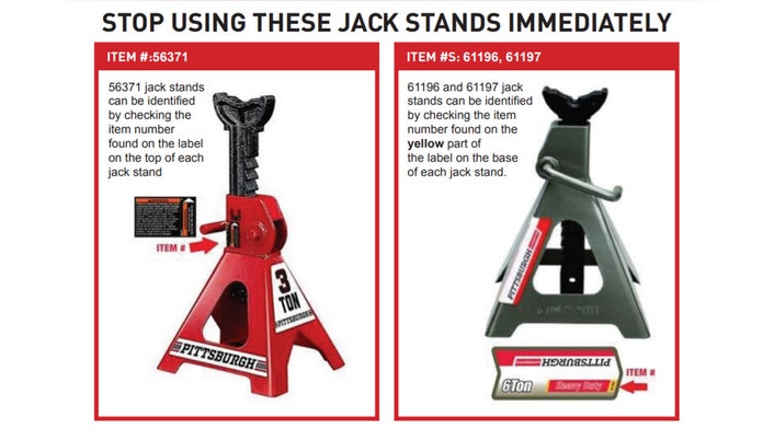454 000 Harbor Freight Jack Stands Recalled For Risk Of Collapse Fox News