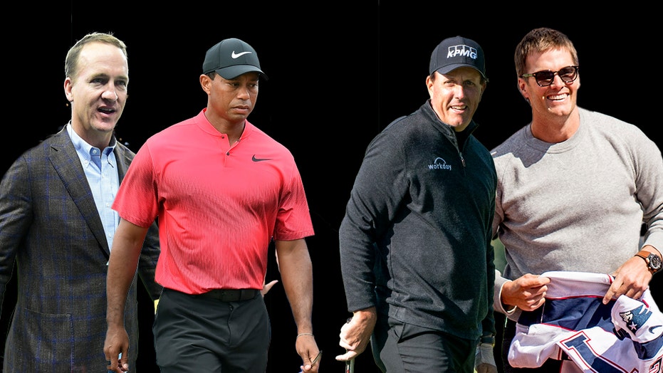 Tiger Woods Peyton Manning Team Up Against Phil Mickelson Tom Brady For Charity Golf Match Set For May 24 Fox News