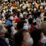 Christians wearing face masks attend a service at the Yoido Full Gospel Church in Seoul, South Korea, May 10, 2020. 