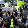 Protesters gather in Louisville.