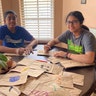 my daughter Navya P. and her friend Abhijit S. decorating bags for Lunches of Love(https://lunchesoflove.net/), for their at-home community service. Fort Bend ISD issued a Shelter in place order to keep our community in Houston Texas safe . Both the kids are 7th graders in Fort Bend ISD.