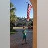Here is our grandson Aiden Miller of Naples Florida doing pledge to flag before starting his homeschooling day.