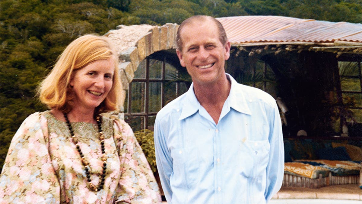 Lady Anne Glenconner with Prince Philip, circa 1977.