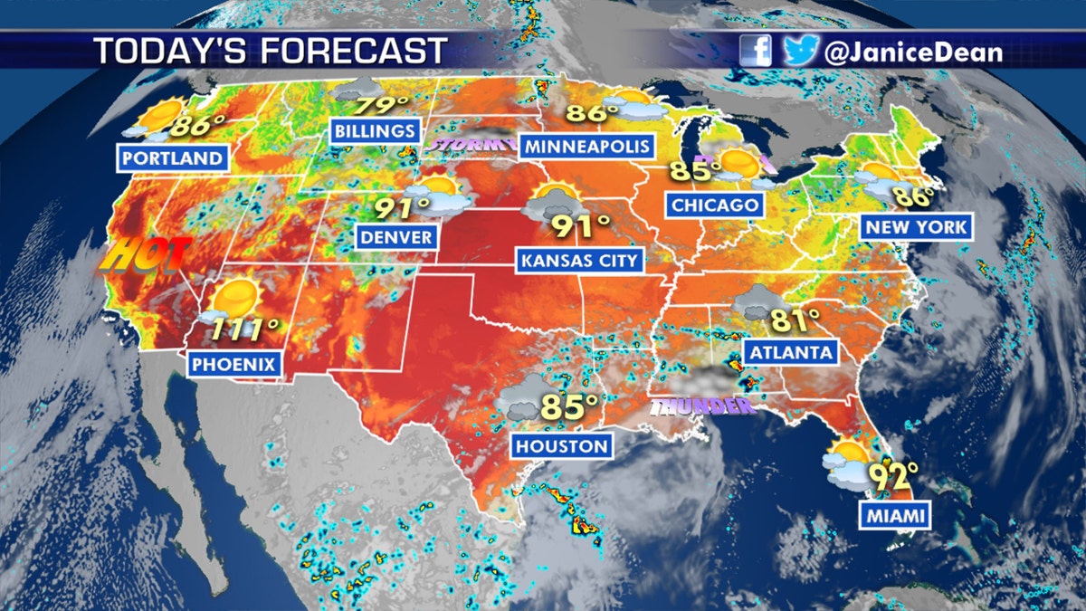 The national forecast for June 25, 2020.