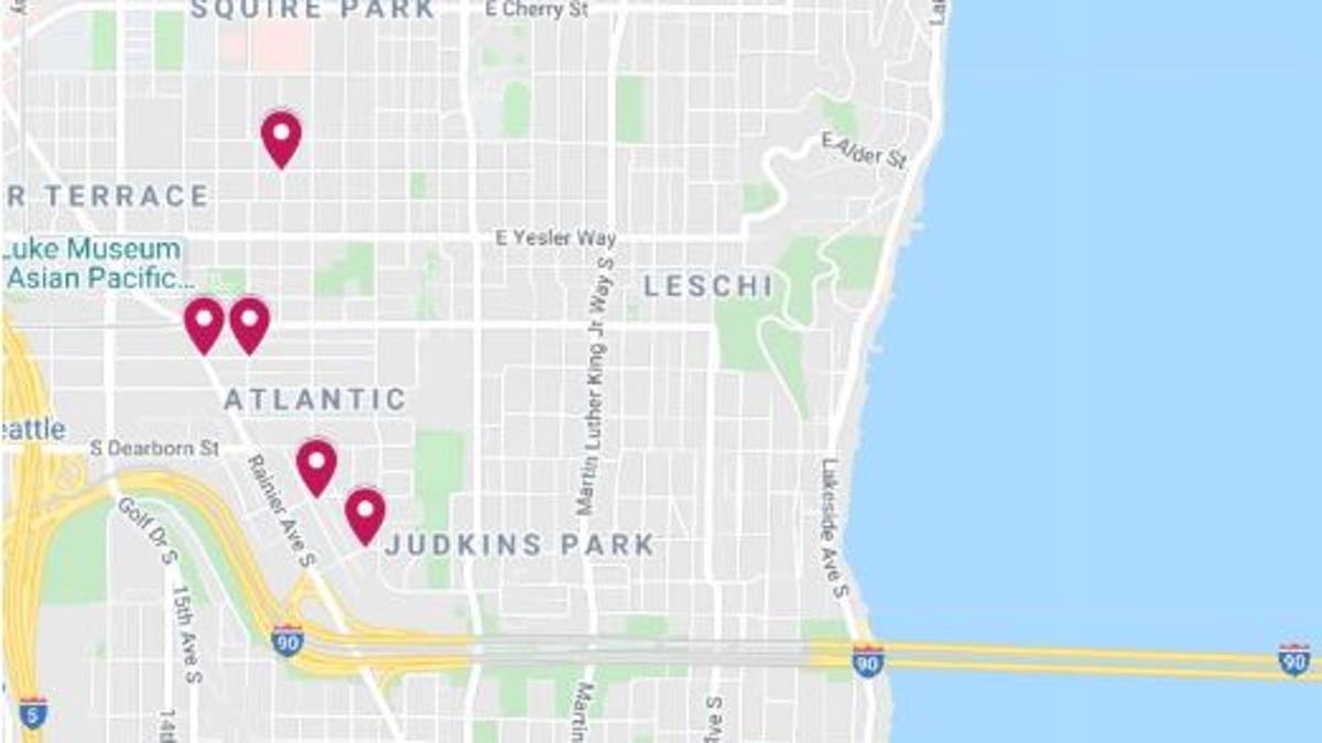 An interactive map from the Seattle Fire Department showing where suspected arsons have taken place. 