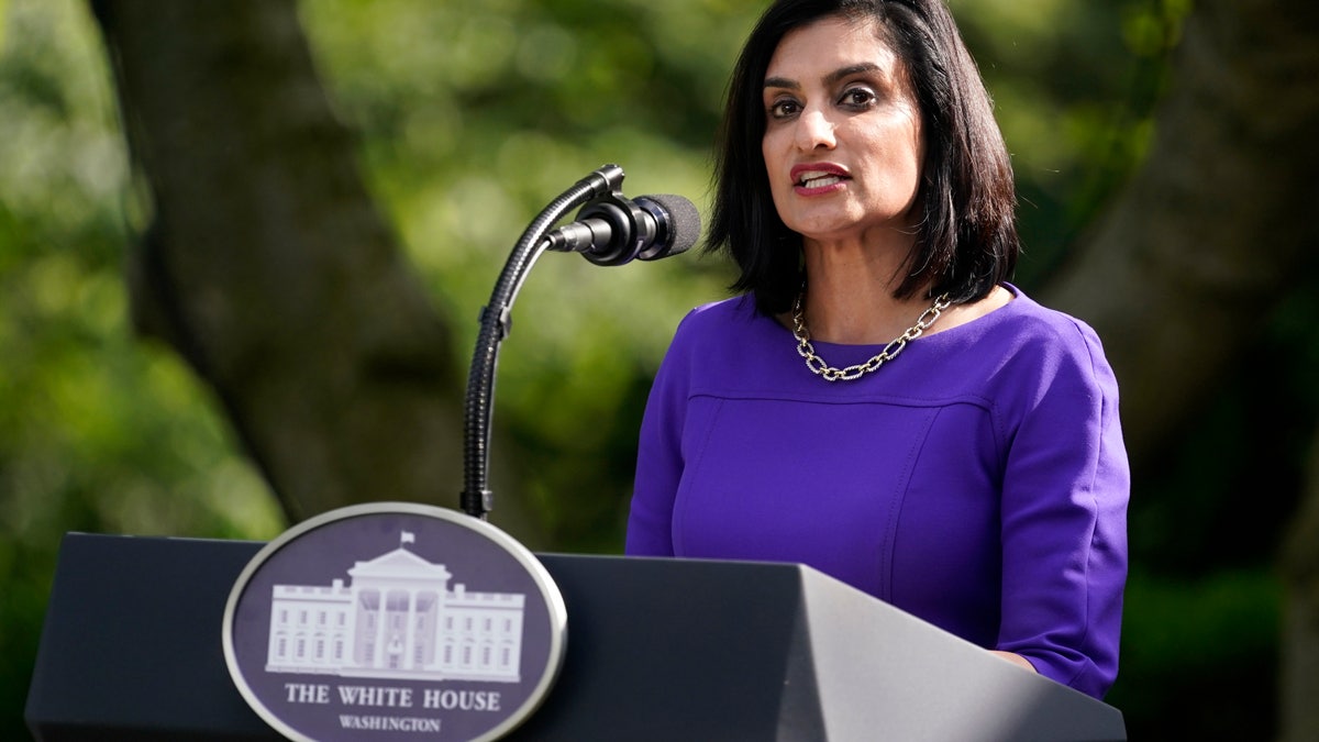 In this May 26, 2020, file photo Administrator of the Centers for Medicare and Medicaid Services Seema Verma speaks at an event on protecting seniors with diabetes in the Rose Garden White House in Washington. (AP Photo/Evan Vucci, File)