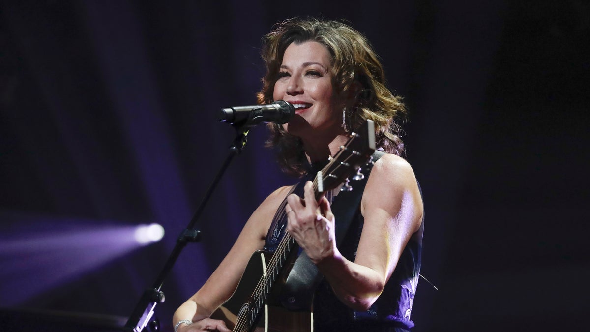 In this Oct. 15, 2019, photo, singer Amy Grant performs during the Dove Awards in Nashville, Tenn. 