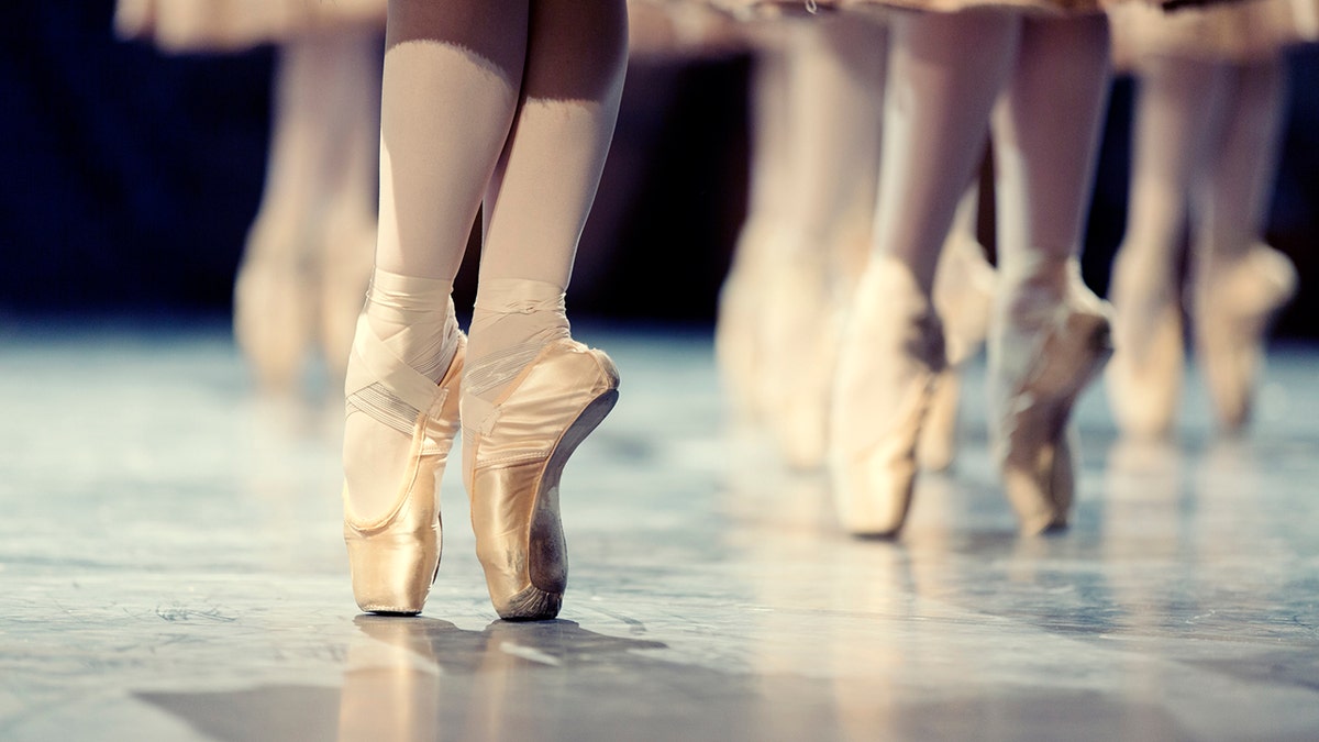 coloured pointe shoes