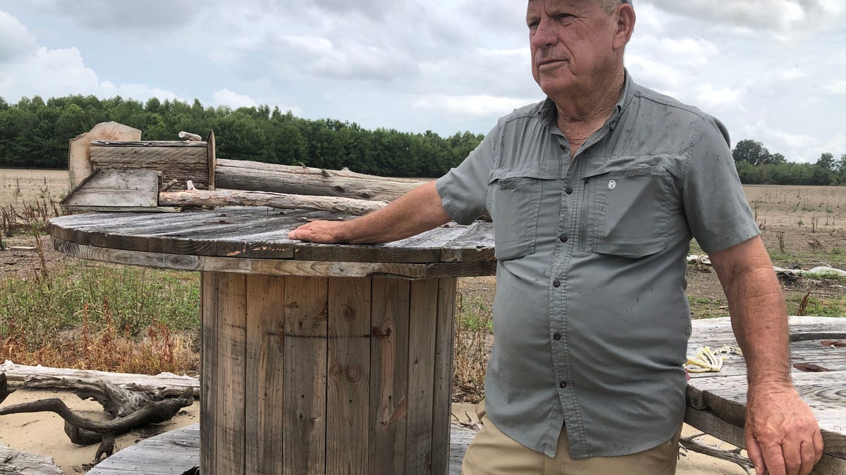 Billy Whitten, a farmer in the Mississippi Delta, had his planting season cut short after floodwaters covered all 1,440 acres of his farmland. The water started to recede in May, but low commodity prices, fueled by the coronavirus, have dashed his hopes of making a profit from crops he is able to plant this season. (Fox News/ Charles Watson)