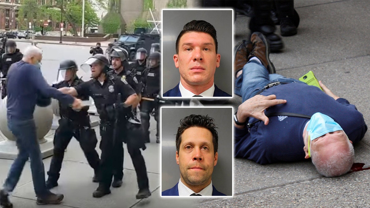 The two Buffalo officers -- Robert McCabe and Aaron Torgalski -- were suspended and have been charged with second-degree assault. They have pleaded not guilty.