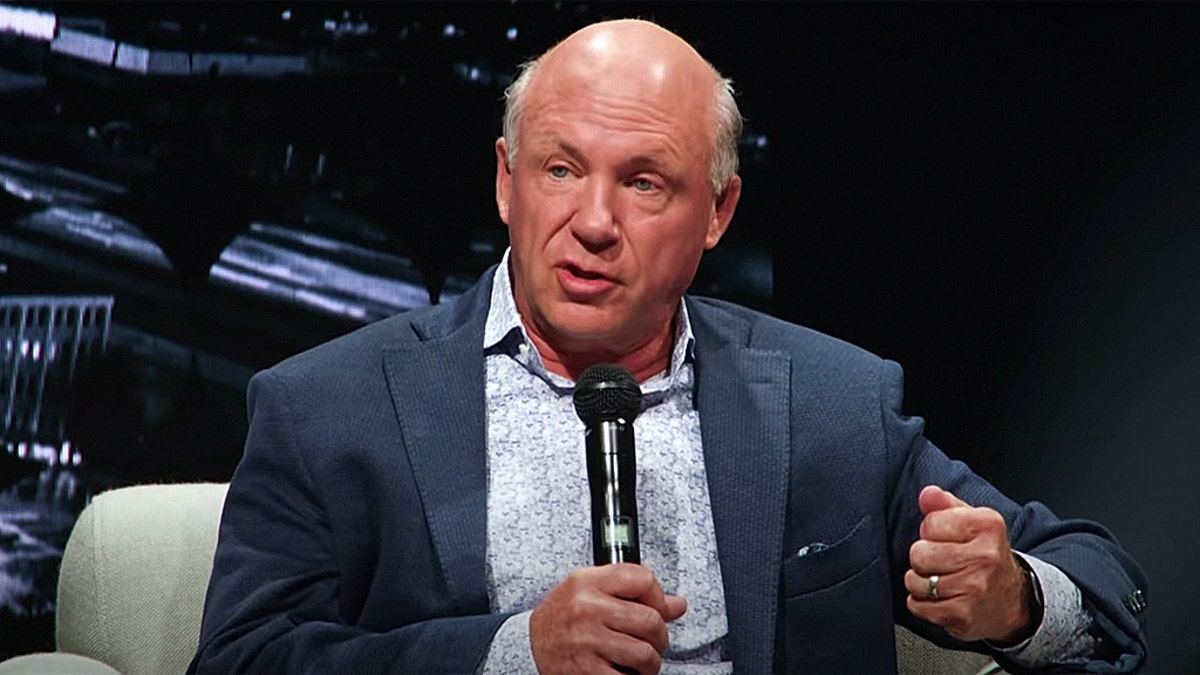 Chick-fil-A CEO Dan Cathy speaks about race in America at Passion City Church in Atlanta, June 14.