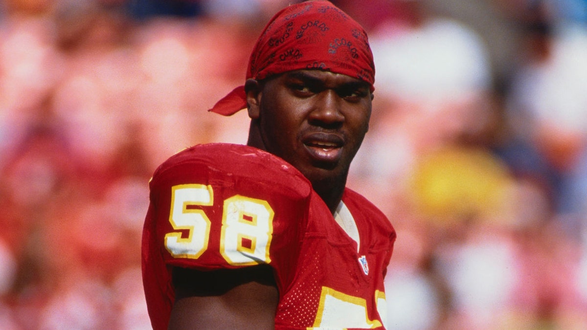 Derrick Thomas of the Kansas City Chiefs during the 1993 season.Thomas