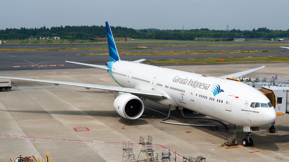 Garuda Indonesia Plane on Airport Tarmac