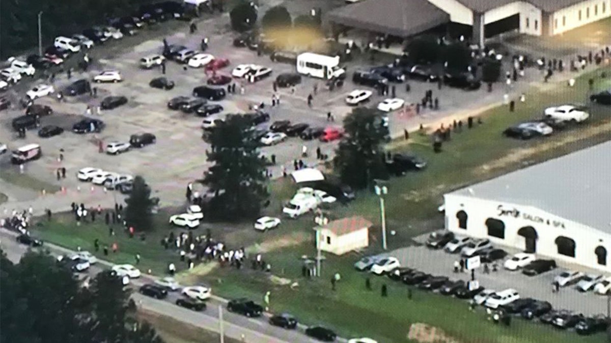 The scene Saturday at George Floyd public viewing in Raeford, N.C.
