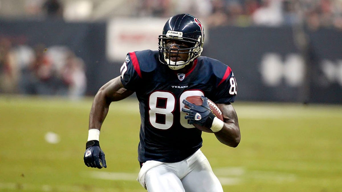 Houston Texans wide receiver Andre Johnson in the game against the Green Bay Packers at Reliant Stadium in Houston Texas on November 21, 2004. The Packers defeated the Texans 16-13. (Photo by Jim Redman/Icon SMI/Icon Sport Media via Getty Images)