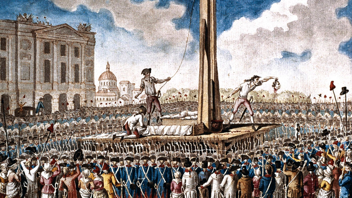 The Execution of Louis XVI in the Place de la Revolution on January 21, 1793. Found in the collection of Musée Carnavalet, Paris.