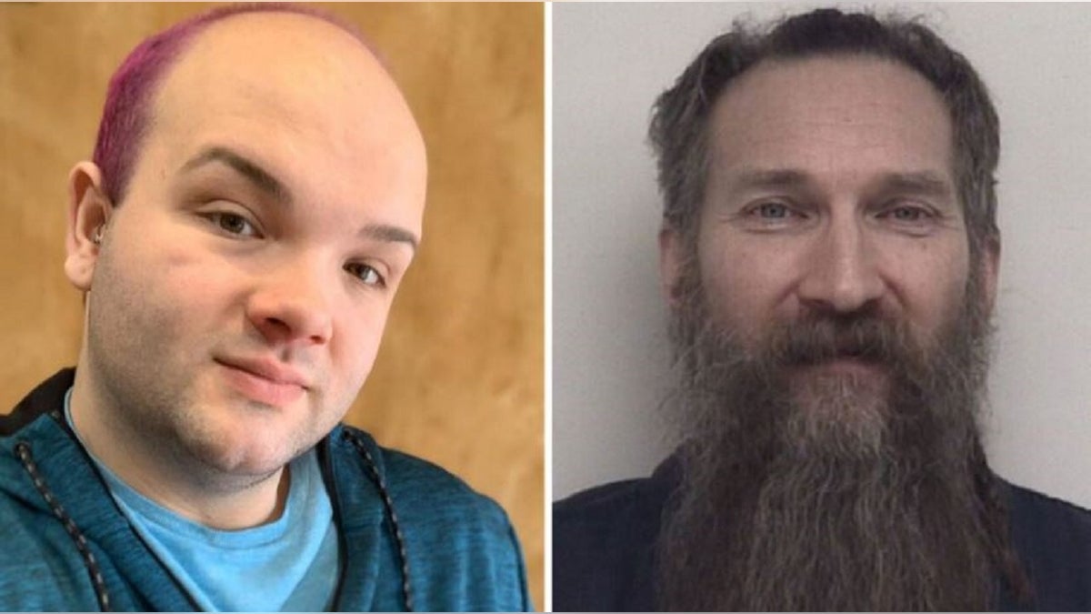 Mark Latunski, 50, right, is facing murder and mutilation of a body charges in the death of Kevin Bacon, 25, of Swartz Creek near Flint, left. (Facebook / Shiawassee County Jail)