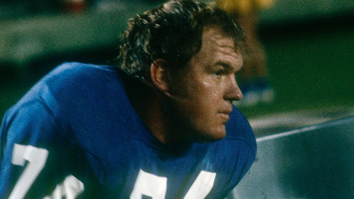 Merlin Olsen played for the Rams from 1962-76. (Photo by Focus on Sport/Getty Images)