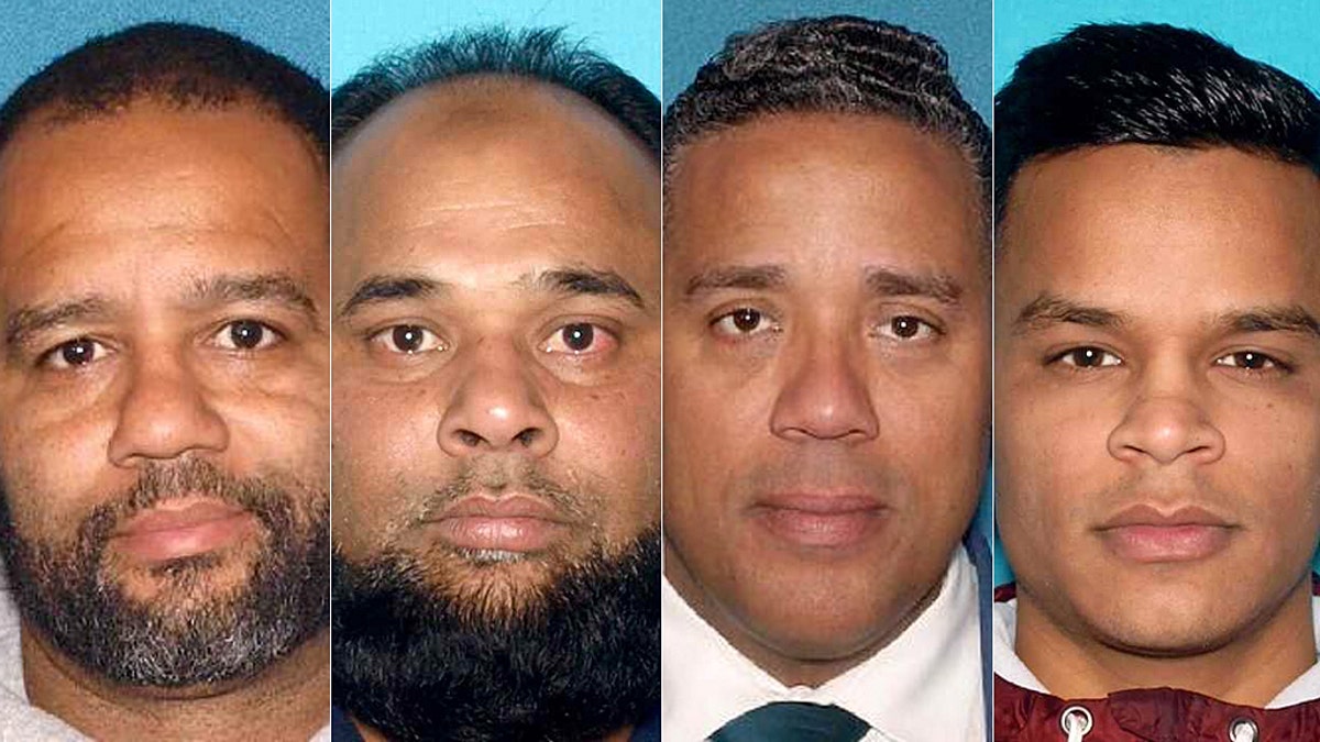 Fron left to right, Paterson Councilman Michael Jackson, Shelim Khalique, Councilman-elect Alex Mendez and Abu Kazyen were all slapped with voter fraud-related charges by the New Jersey Attorney General last week. (New Jersey Office of the Attorney General)