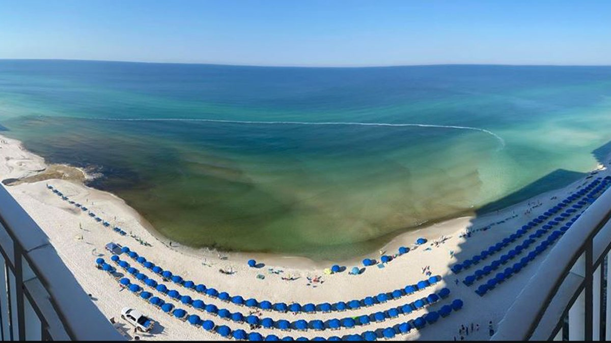 The freshwater that discharged into the Gulf of Mexico on Monday appears darker because it contains dark-colored tannins, according to city officials..