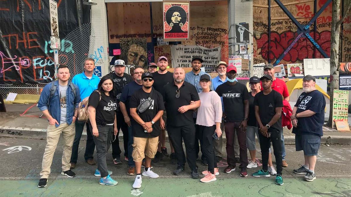 A group of evangelical pastors gather at Seattle's CHOP zone to pray and declare that they will defend houses of worship from any forms of attacks.