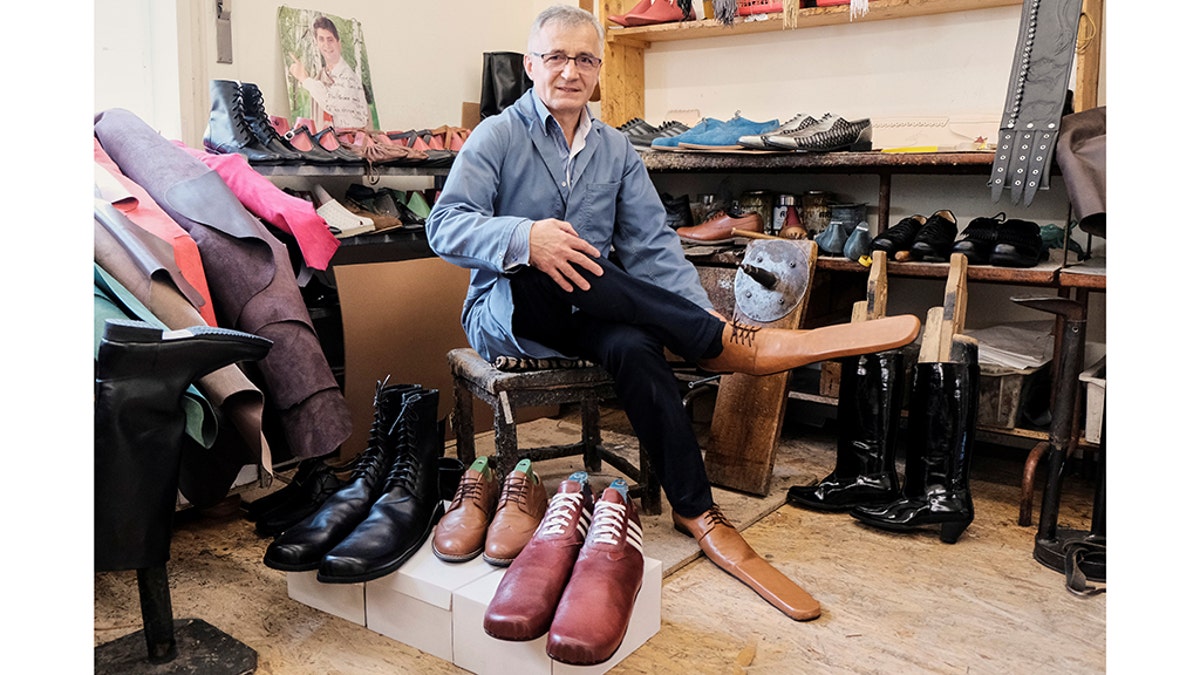 Grigore Lup, the man behind the design, has been making leather shoes for 39 years.