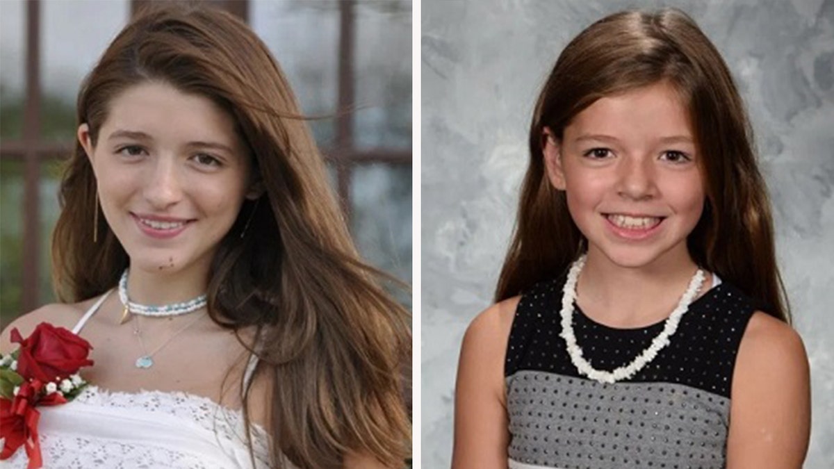 Scout Scaravilli, 14, left, and her 12-year-old sister Chasey.