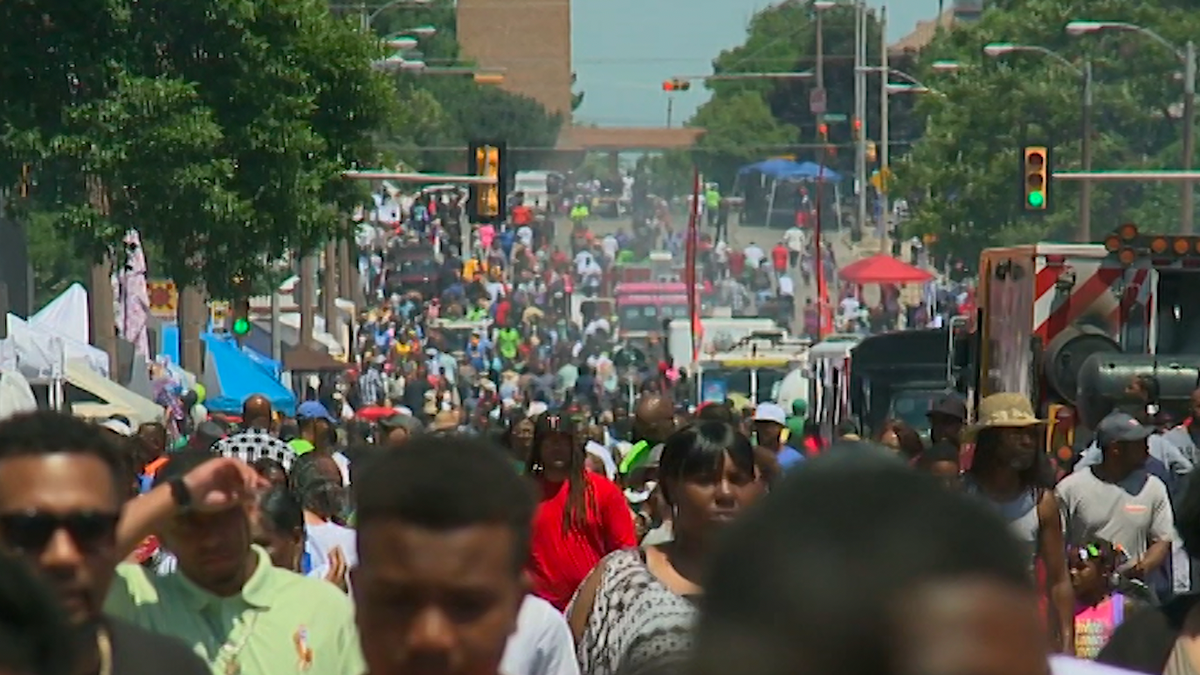 Hundreds gathering to celebrate Juneteenth a few years ago. Source / Fox News